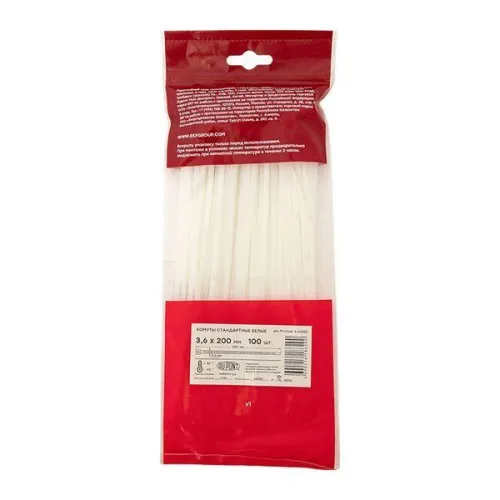 Хомут P6.6 3.6х200 FlexLock стандартный бел. (уп.100шт) PROxima EKF plc-fl-ctsw-3.6x200 фото 4