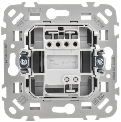 Выключатель 1-кл. СП FLITE ВС11-1-0-ФлА 10А механизм алюм. IEK FI-V10-0-10-1-K47 фото 4