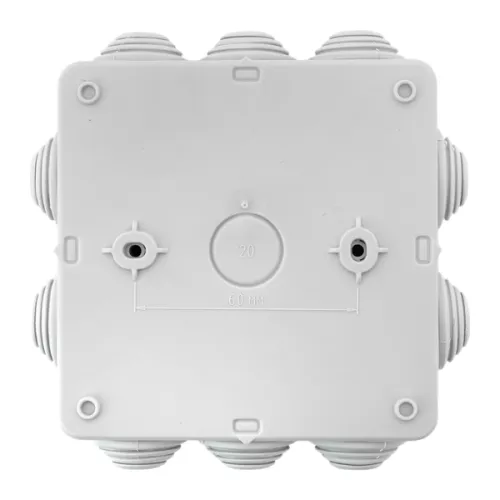 Коробка уравнивания потенциалов КУП-030-014 100х100х50 IP55 с крышкой наружн. для прямого монтажа 10 мембр. вводов сер. EKF plc-kmr-030-014-g фото 3