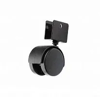 Колесо мебельное поворотное для ДСП 16мм П-образ. крепление d40 без тормоза пластик черн. (уп.1шт) Tech-Krep/Zitar 151219