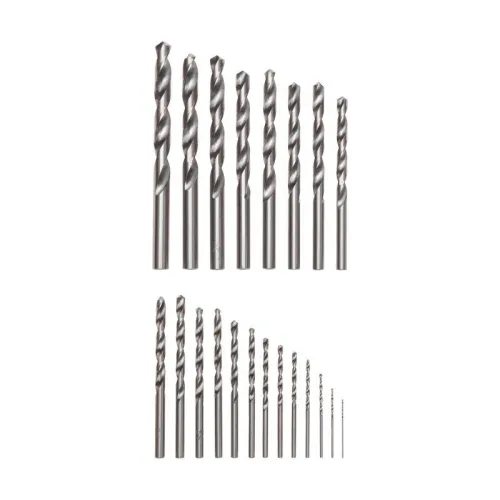 Набор сверл по металлу 1-10мм (через 0.5мм; 3.2мм; 4.8мм) HSS цилиндрический хвостовик метал. кейс (уп.21шт) Kranz KR-91-0638 фото 2