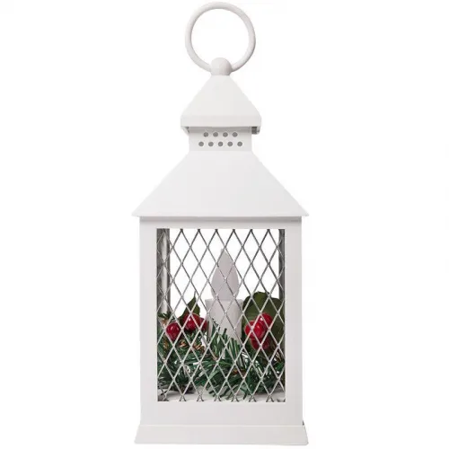 Фонарь декоративный 10.5х10.5х24см тепл. бел. со свечкой корпус бел. Neon-Night 513-042 фото 9