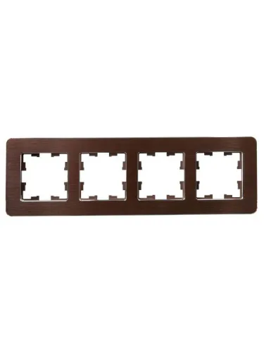 Рамка 4-м BRITE РУ-4-1-Бр метал. коричн. RE AL IEK BR-M42-M-21-K30 фото 3