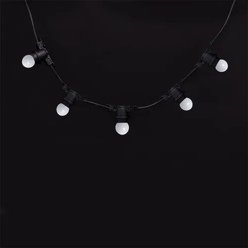 Гирлянда уличная "Белт-лайт" PBL-S40/L24+1.5 Black E27 IP65 24м 40ламп 1.5м шнур соедин. в линию max750Вт (лампы не в компл.; возможно использов. с фитолампами в теплице) Pro JazzWay 5058255 фото 14