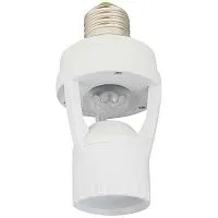Датчик движения DDL-01 патрон E27 360град. 60Вт 10-300с 6м 3-2000Лк бел. Duwi 25817 9