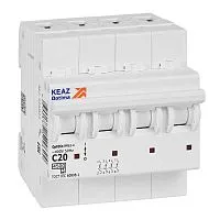Выключатель автоматический модульный 4п C 20А OptiDin BM63-4C20-4.5-УХЛ3 КЭАЗ 326822