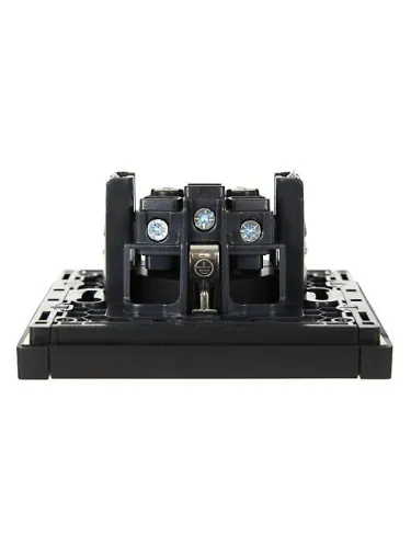 Розетка СП FORTE&PIANO FP115 16А с заземл. защ. шторки винт. крепл. черн. IEK FP-R14-16-K02 фото 5