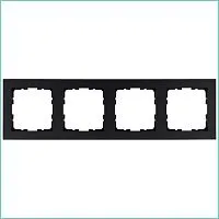 Рамка 4-м G-Classic черн. матов. soft touch Jasmart G1004PB