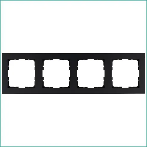 Рамка 4-м G-Classic черн. матов. soft touch Jasmart G1004PB