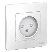 Розетка 1-м СП Blanca 16А IP20 250В без заземл. защ. шторки бел. SE BLNRS000111
