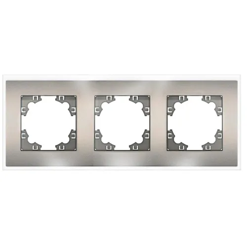 Рамка 3-м Афина стеклянная мокко UNIVersal 2286