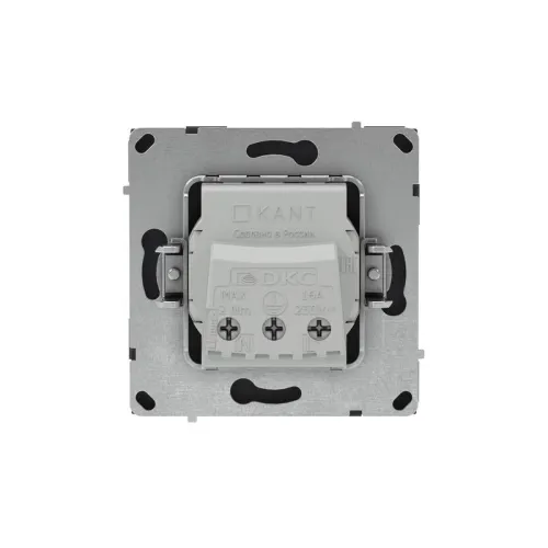 Розетка силовая KANT 2P+E защ. шторки черн. уголь DKC 7012003 фото 2