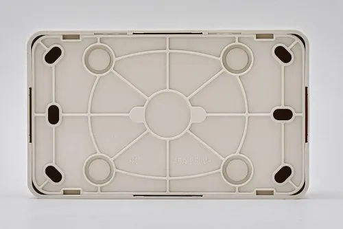 Розетка 2-м ОП VIOLA с заземл. крем. LEZARD 751-0300-127 фото 3