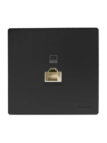 Розетка компьютерная.1-м ОП RJ45 LETO черн. бархат LEZARD 752-4200-139 фото 2