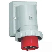 Вилка настенная 16А 4п 3P+PE 6ч 400В IP67 Bals 2477