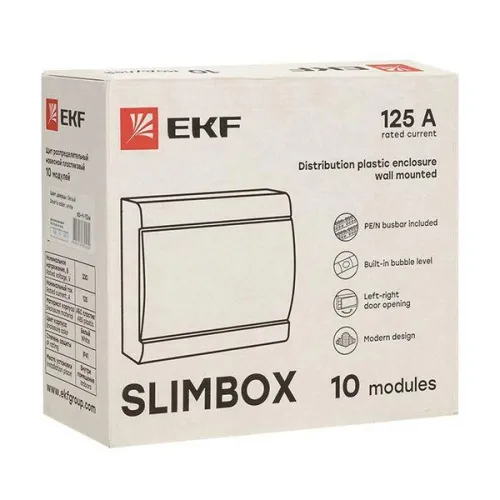 Щит ЩРН-П-10 "SlimBox" IP41 бел. дверца PROxima EKF sb-n-10w фото 2