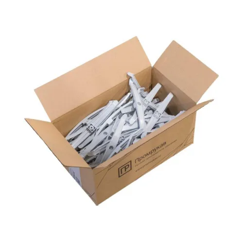 Держатель круглого кабеля двусторонний для прямого монтажа на 16 мест в гофроящике сер. (уп.100шт) Промрукав PR13.0487 фото 2