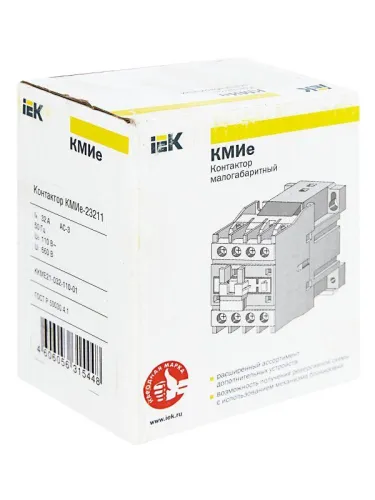 Контактор КМИе-23211 32А 110В/АС3 1НЗ GENERICA KKME21-032-110-01 фото 3