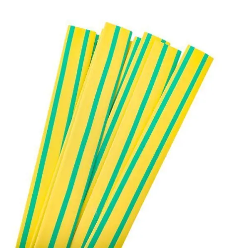 Трубка термоусадочная ТУТ нг 16/8 желт./зел. 1м (уп.50м) PROxima EKF tut-16-yg-1m фото 2