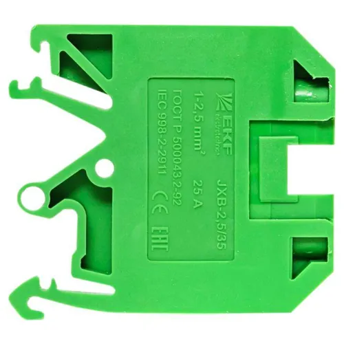 Колодка клеммная JXB-2.5/35 (25а) зел. EKF plc-jxb-2.5/35gn фото 9