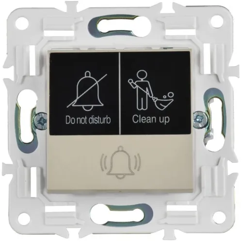 Кнопка звонка SKANDY 10А SK-V17B для отелей с индикацией беж. IEK SK-V14-2-10-K10 фото 3