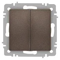 Выключатель 2-кл. СП Accent 6-104-08 10А IP20 250В AL/CU бронза Intro Б0063497