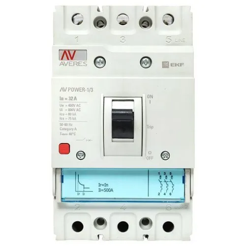 Выключатель автоматический 32А 80кА AV POWER-1/3 TR AVERES EKF mccb-13-32H-TR-av фото 3