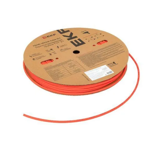 Трубка термоусадочная ТУТ нг 6/3 красн. (уп.100м) EKF tut-6-r фото 3