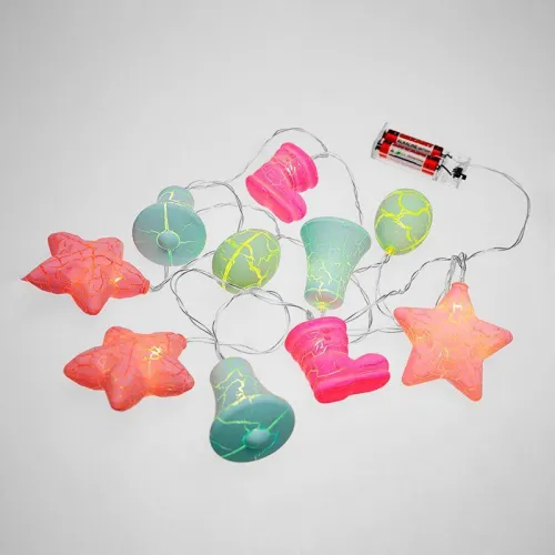 Гирлянда светодиодная "Новый год" 1.5м 10LED тепл. бел. 0.1Вт IP20 провод ПВХ прозр. элементы питания 2хAA (не в компл.) Neon-Night 303-081 фото 5