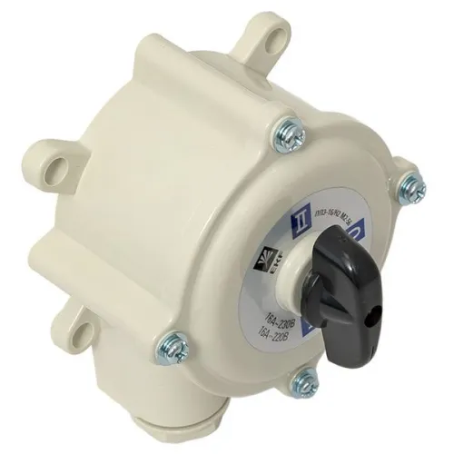 Переключатель пакетный 1-кл. 16А IP56 ПП 3-16/Н2 М2 пл. беж. EKF pp-3-16-4 фото 2