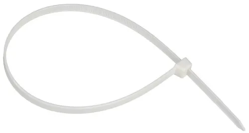 Хомут 7.6х370мм P6.6 самозатухающий бел. (уп.100шт) IEK UHH90-D076-370-100-K01 фото 2