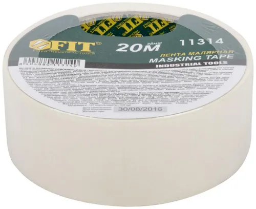 Лента малярная креппированная клейкая 38ммх20м FIT 11314 фото 3