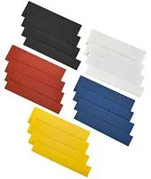 Набор трубок термоусадочных тонкостен. ТТУ 8/4; 10/5; 12/6; 14/7 (Ж; С; К; Ч; Б) 20х8см разноцвет. IEK UDRS-D8-D14-10-2