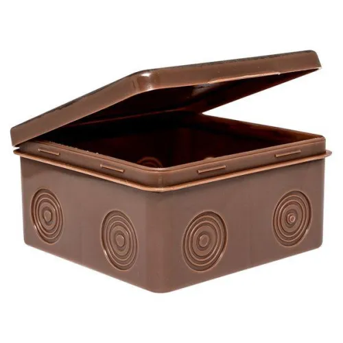 Коробка распаячная КМР-030-034 пылевлагозащ. 100х100х55 без мембранных вводов темн. дерево EKF plc-kmr-030-034-t фото 5