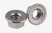 Гайка М8 DIN 6923 с препятствующ. откручиванию насечкой оцинк. (уп.100шт) Промрукав PR08.2367