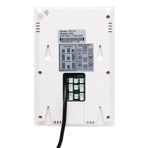 Видеодомофон IPV-01 бел. 4''TFT 4пр. 2 канала IP20 EKF int-ipv-01 фото 3