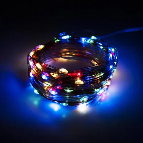 Светильник светодиодный садовый SLR-G03-100M нить 100LED мультицвет на солнечн. батарее ФАZА 5033467 фото 6