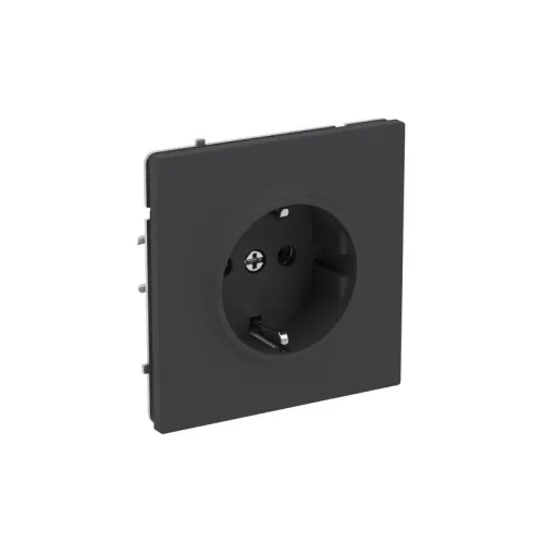 Розетка силовая KANT 2P+E без шторки черн. уголь DKC 7012033 фото 2