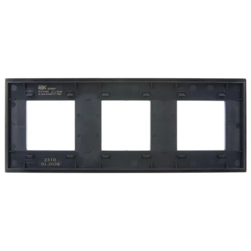 Рамка 3-м SKANDY SK-F33Bl металл черн. IEK SK-M32-M-K02 фото 4