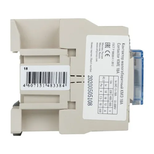 Контактор КМЭ-1 18А кат. 230В AC 1НО EKF ctr-s-18-220 фото 3
