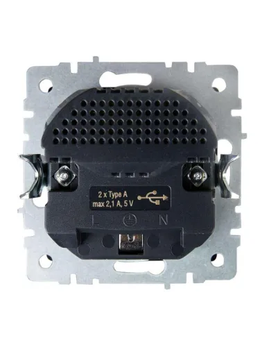 Розетка BRITE РЮш10-1-БрМ 16А с USB A+A 2.1А с заземл. защ. шторки механизм маренго IEK BR-R14-16-U21-D21-K35 фото 7