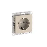 Розетка AtlasDesign 16А с заземл. быстрозажим. клем. механизм песочн. SE ATN001243S