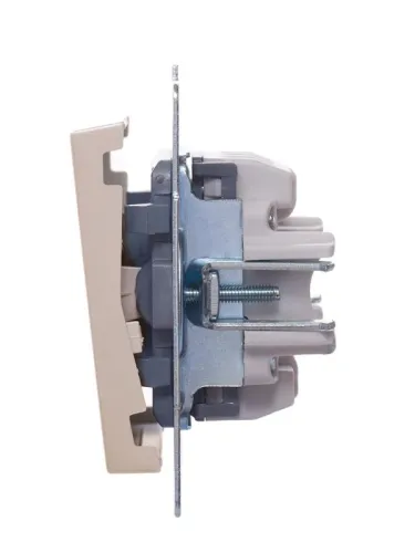 Выключатель 1-кл. СП Vesna с индикацией механизм крем. LEZARD 742-0388-111 фото 3