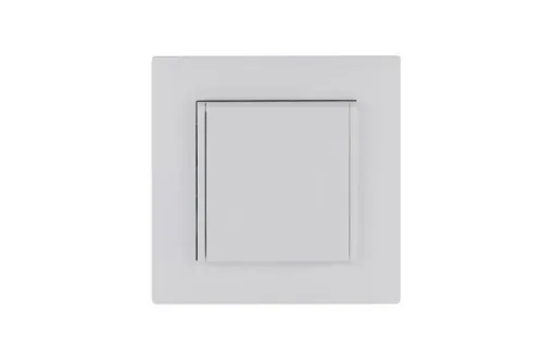 Розетка 1-м с крышкой Karea RIZZ с заземл. бел. Makel 88001029