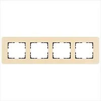 Рамка 4-м G-Glass закругленная стекло матов. тауп Jasmart G1004GT-RM