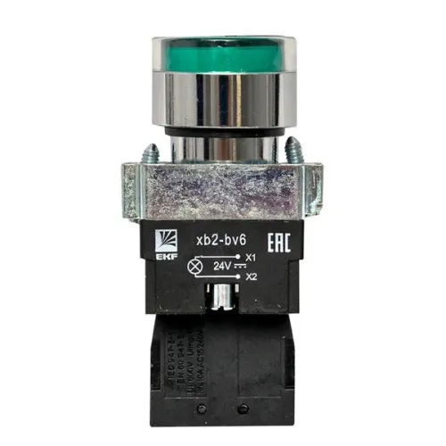 Кнопка BA31 с подсветкой 24В зел. NO PROxima EKF xb2-bw31-24 фото 4