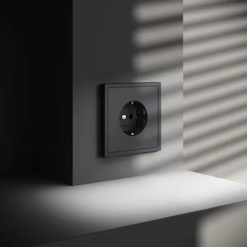 Розетка 1-м СП S70 16А с заземл. механизм графит Voltum VLS040107 фото 2