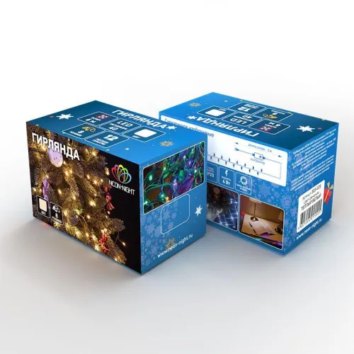 Гирлянда светодиодная "Кластер LED" 3м 288LED тепл. бел. 14Вт IP20 провод ПВХ темн. зел. Neon-Night 303-626 фото 8