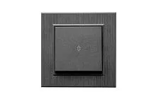 Выключатель проходной 1-клав. Karea LINE STAR дым. металлик Makel 86050005