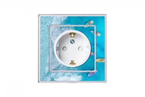 Розетка 1-м СП AtlasDesign Art 16А IP20 с заземл. защ. шторки механизм бел. SE ATN200145 фото 6